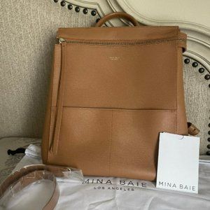 Mina baie harper tan diaper bag